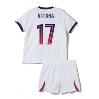 Paris Saint-Germain Vitinha #17 Maglia Gara Trasferta Repliche 2026-27 Bambino Maniche Corte